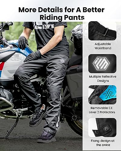 Ilm ILUS-FA-PF1-XL-30L Detachable Winter Motorcycle Riding Pants Men Ce 2 Armored thumb #4