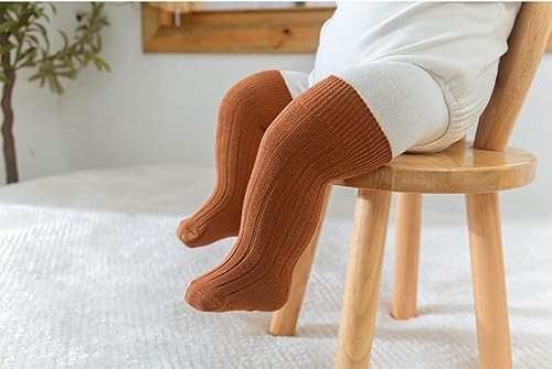 Miniatura 2 de QandSweat - Calcetines altos unisex para bebé, sin costuras, para niños y niñas, de algodón, uniformes