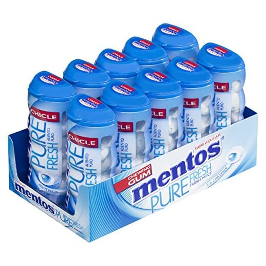 Mentos Pocket Chicle Menta, Sin Azúcar - 10 unidades de 30 gr. (Total 300 gr.)