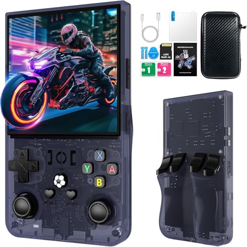 R36MAX Handheld Spielekonsole - 3,5 Zoll IPS 720p Mit 4000mAh Akku