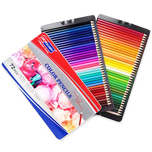 Colored Pencils Art Supplies Set with Bright Colour Soft core Color Pencils Use for Kids and Adults Coloring Books, Artist Sketches for Shadows and Coloring, 72 Colors