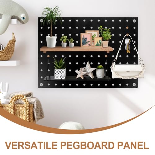 Panel metálico perforado negro de hierro resistente con almacenamiento vertical 3