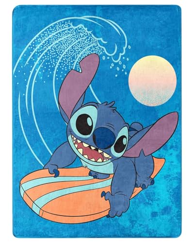 Image of Northwest Lilo and Stitch Silk Touch Throw Blanket, 46" x 60", Makes Waves