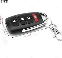 Vista 2 de Control remoto universal para puerta de garaje, control remoto de 433.92 Mhz para puerta, control remoto, llavero de control remoto, puerta de 2
