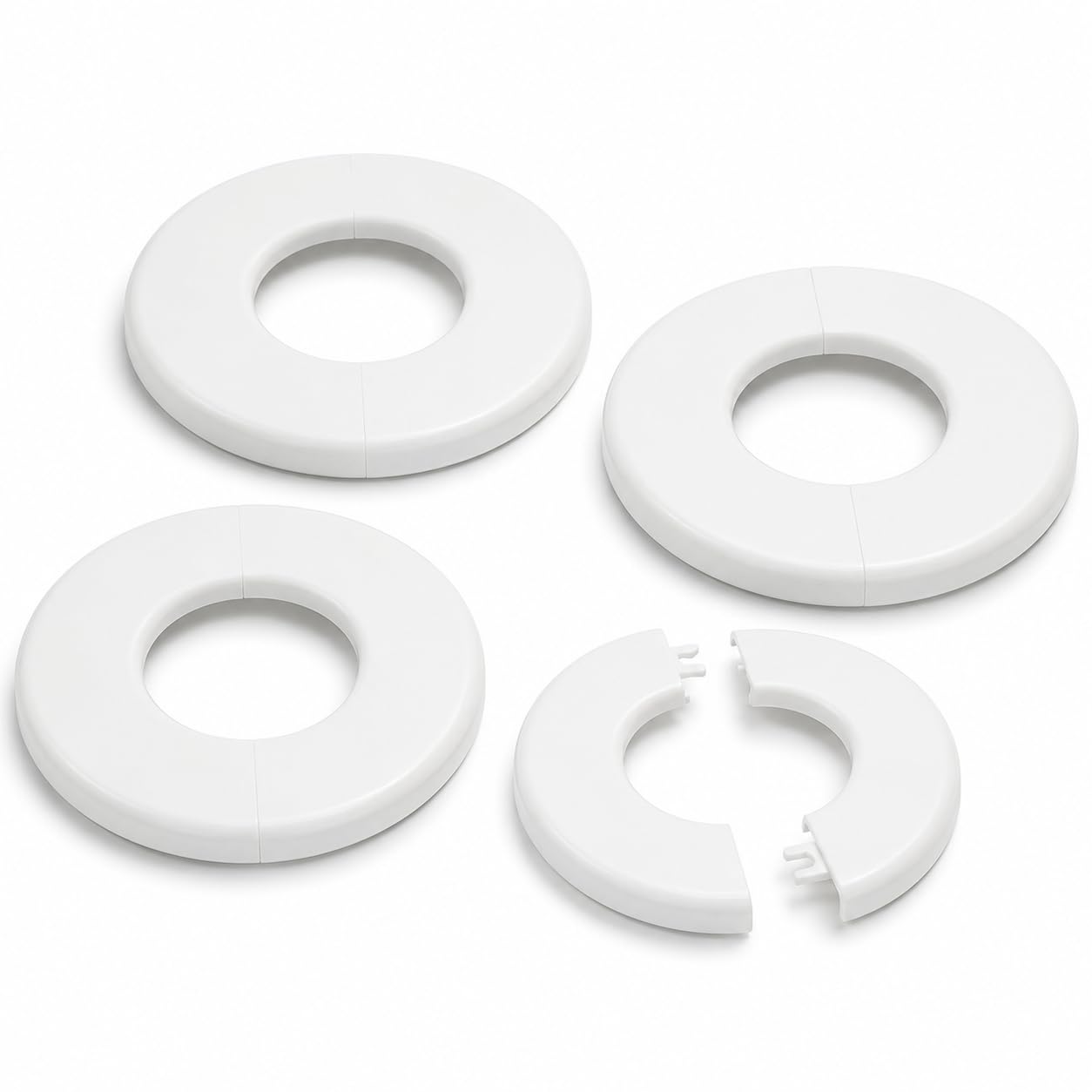 AC Pipe Cover for Wall, AC Hole Cover for Wall, AC Wall Hole Cover, AC Pipe Cover Casing, Wall Protection Solution for Home Renovation, Round AC Pipe Cover Set of 4-picture-23