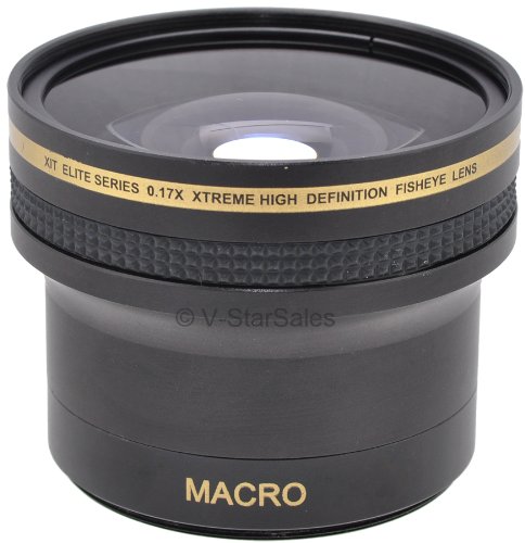 58mm Digital Pro 0.17x Super Wide HD Fisheye Lens for Select Canon Digital Cameras. UltraPro Bundle Includes: Mini Tripod, Deluxe Cleaning Kit, LCD Camera Screen Protector