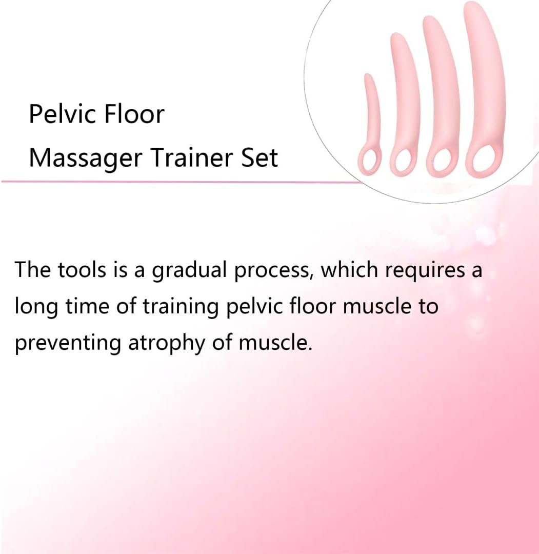 4-Pack Silicone Pelvic Floor Muscle Dilator Trainer Set