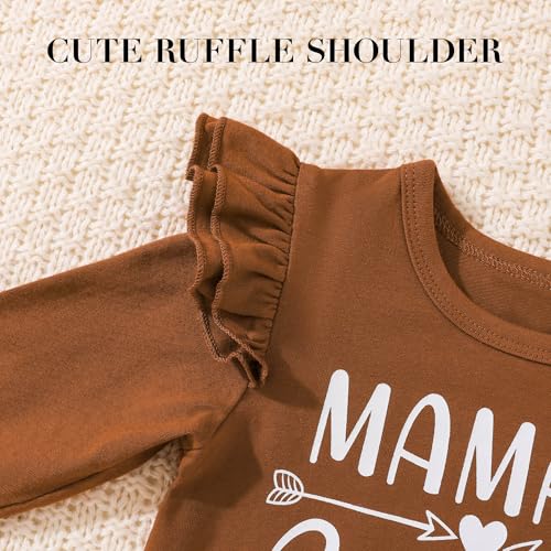 Image of SANMIO Toddler Girl Clothes Cute Ruffle Sleeve Shirt Floral Pants Headband
