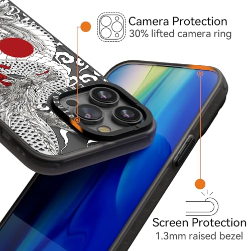 Coque iPhone 14 Pro Max durable motif dragon contre les rayures - 3