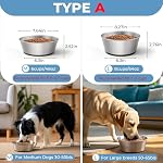 304 Stainless Steel Dog Bowls Set of 2, Anti Rust Metal & Non Slip Rubber Base, Heavy Duty Large Feeding Dishes, Food Grade BPA Free, Food and Water Bowl for Medium Dogs (48oz, 6cup) - Image 4