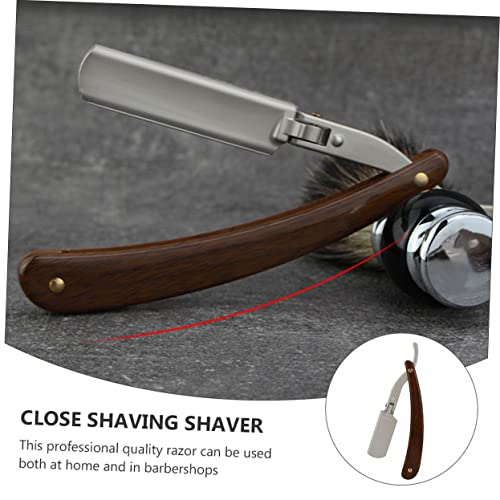 FRCOLOR Navalha aparador de bigode barbeador manual masculino cabo de barbear lâminas de barbear tes