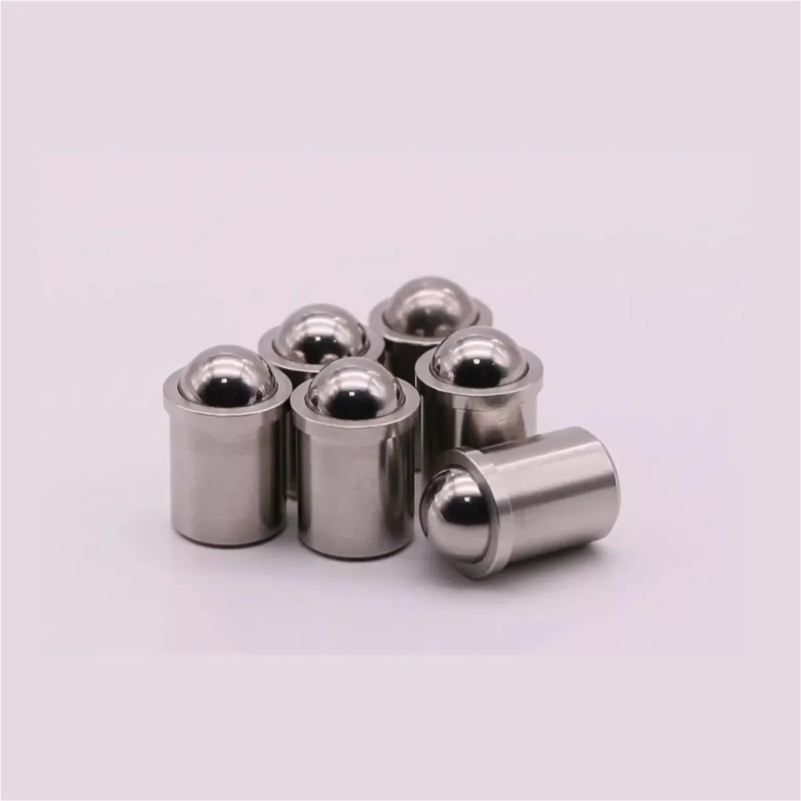 Steckkugel-Feder, Einpress-Positionierungskugelstößel 304 Edelstahl Silber Mehrere Größen 10er-Pack(M5X6)
