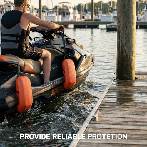 Ehaho PWC Fenders, Jet Ski Bumpers 2 Pack, Portable Boat Gear for Docking, Premium EVA PWC Bumpers with Secure Rub Rail Grip and Knotless Strap System, Compact Storage for Sea-Doo, WaveRunner by Ehaho - Image 8