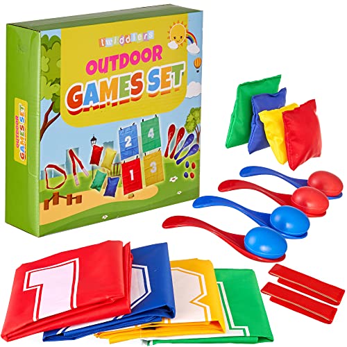 4 in 1 Giochi Da Esterno - Include Scatola Colorata, Staffetta a...