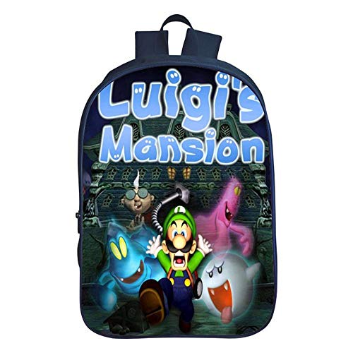 QWEIAS Mochila para niños - Super Mario Bros 3D Toddler Kids Mochila Escolar para niños pequeños - 16 Pulgadas Rucksack para 3-12 años  Regalo K