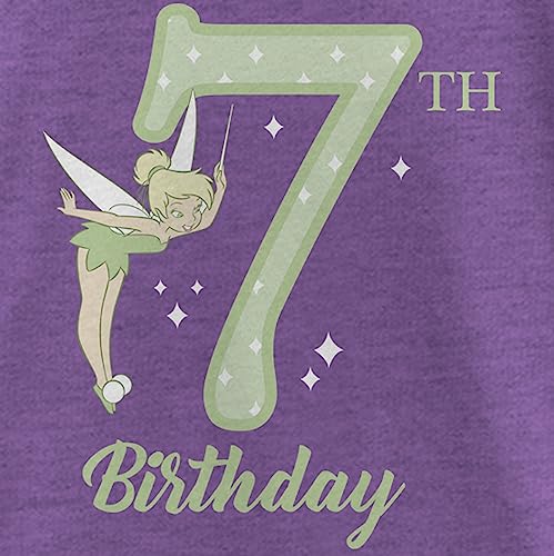 Disney Tinker Bell Tink 7th Birthday Girl's Heather Crew Tee2