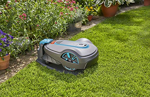 Gardena set smart SILENO life: robot cortacésped para superficies de  1000 m², control mediante aplicación del sistema smart, silencioso, versión ES (año modelo 2019) (19114-34)
