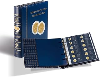 Leuchtturm Álbum de monedas Classic-Optima, €uropas 2-€URO, monedas conmemorativas con casete protector, color azul, volumen 4