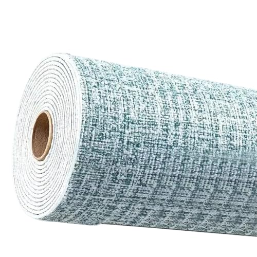 Papier peint lin 3D isolant de qualité premium couleur vert lin pour une déco raffinée - 2