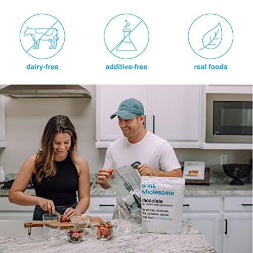 Drink Wholesome Chocolate Meal Replacement Powder | Easy To Digest & Gut Friendly | Simple Ingredients | Minimally Processed | Additive Free | Dairy Free | Lactose Free | Gluten Free #TOP3