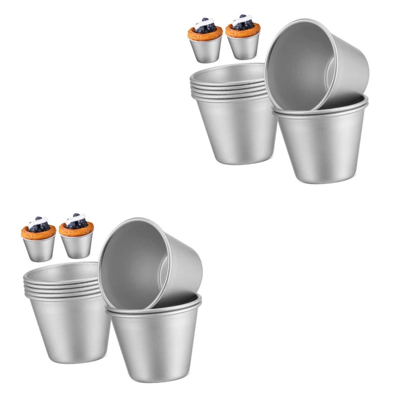 16piezas Moldes De Pudding y Muffin Para Hornear Moldes Antiadherentes Para y Pasteles De Cocina Versátiles Para Puddings y Muffins