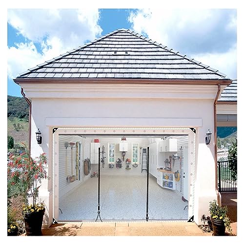 Lona de PVC Transparente, ergolas para terraza Cortinas de Lona con Puerta con Cremallera, Cortinas...