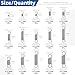 Glarks 150pcs Stainless Steel Extension Springs with Double Hook Sets 15 Sizes Small Spring Tension Spring Wire Assortment for Machinery Construction Industrial