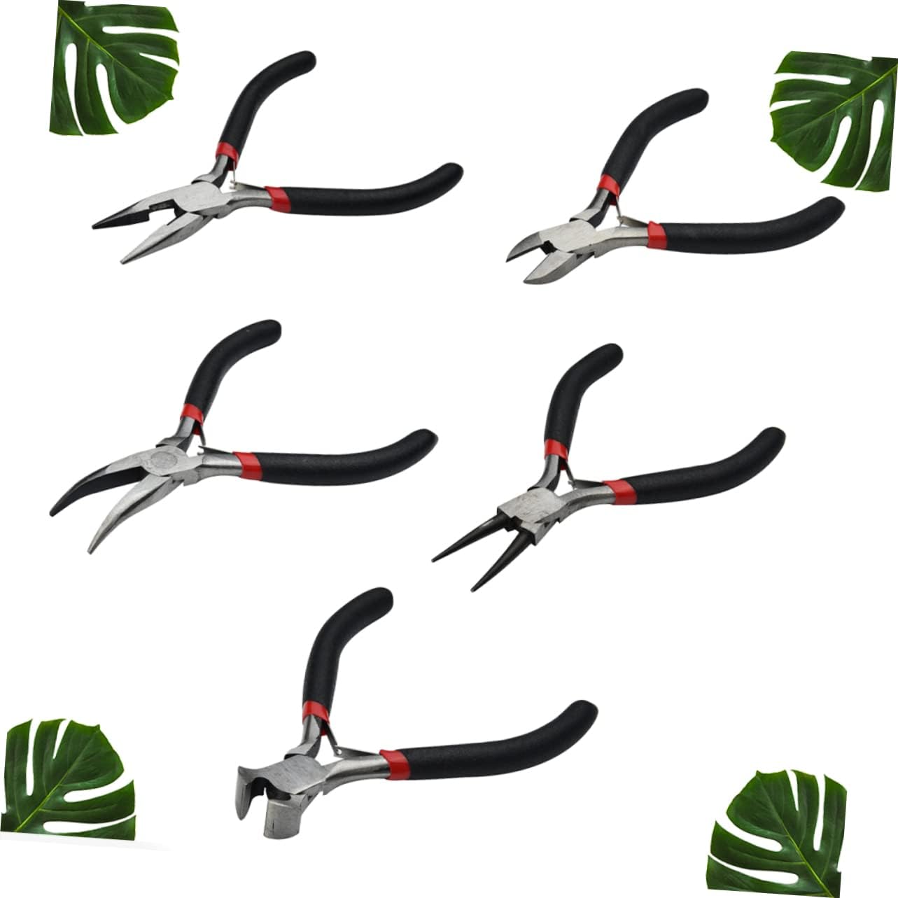 Mini Jewelry Plier Set for DIY Crafts and Repair, 5Pcs
