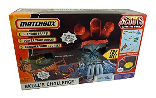 Matchbox Power Scouts Skull's Challenge piste de cascade motorisée avec véhicule