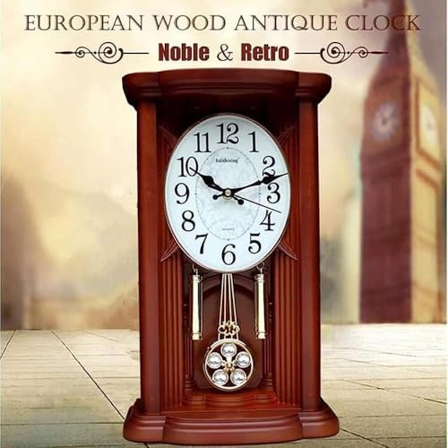Mantel Clock | Battery-Operated Westminster Chime for Living Room, Office & Home Decor | Classic Fireplace Timepiece