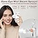 Eye Steam Sprayer, Mini Eye Mist Steam Sprayer, 3 Adjustable Temperature, Upgraded Portable Eye & Face Hydration Soother for Moisturizing & Cleaning