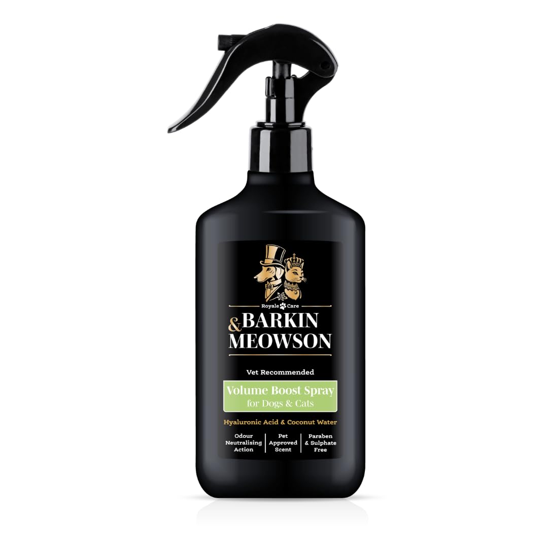 Barkin & Meowson Volume Boost Spray for Dogs & Cats 350ml / 11.83 fl.oz - Hyaluronic Acid & Coconut Water, Pet-Friendly Scent