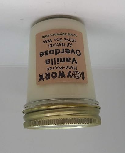 soyworx vainilla Overdose 8oz 100% cera de soja vela, Blancuzco, 8 onzas