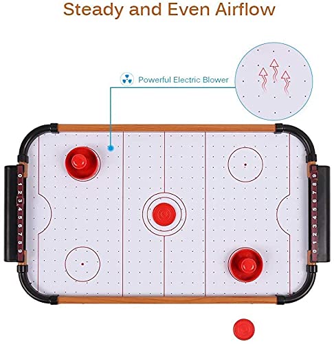 Image of IRIS Mini Arcade Air Hockey Table- A Toy for Girls and Boys,Table- Top Game for Kids, Teens, and Adults- Battery-Operated 51cm x 30.5cm x 10cm (LXWXH)