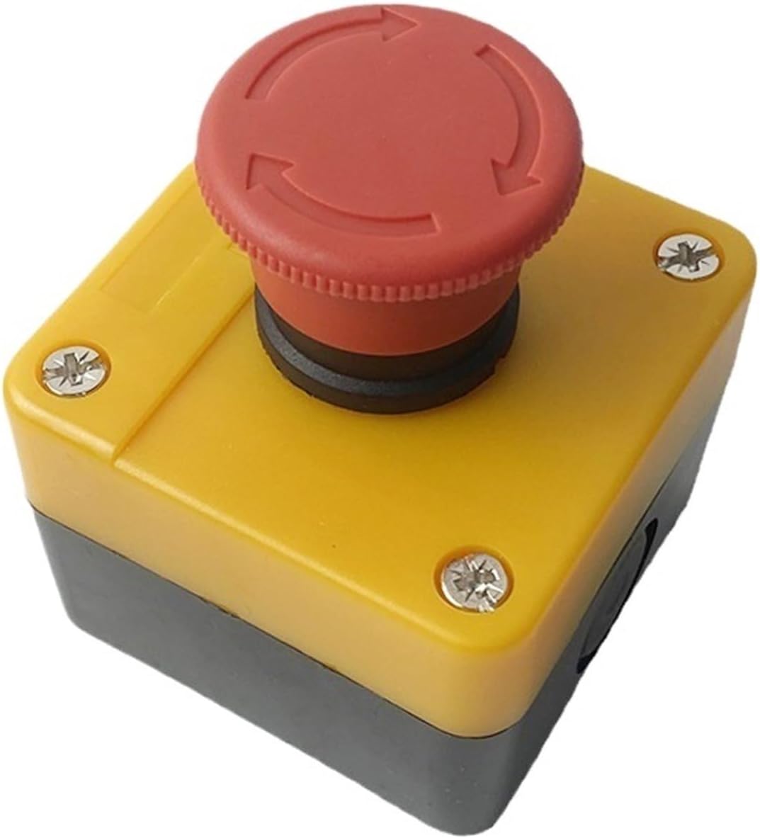 22mm Red Mushroom Head Emergency Stop Push Button Switch Enclosure E-Stop Protective Control Box