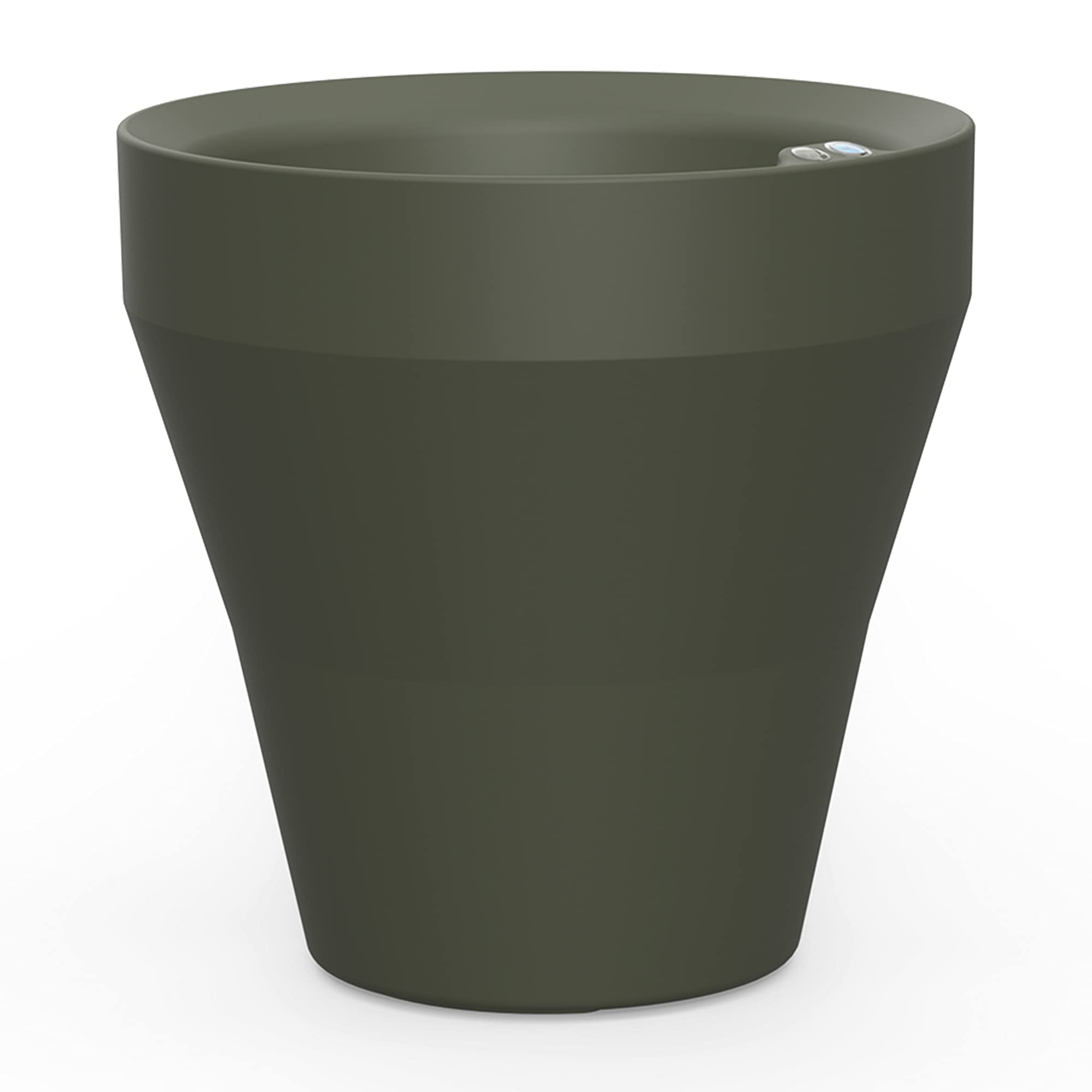 Crescent Garden Self Watering Rim Planter with TruDrop System, Olive, 18"
