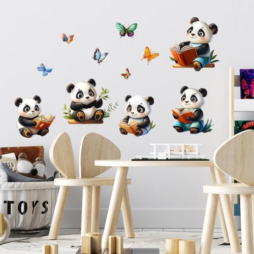 Vinilo decorativo Achang pandas tiernos para dormitorio infantil miniatura 6
