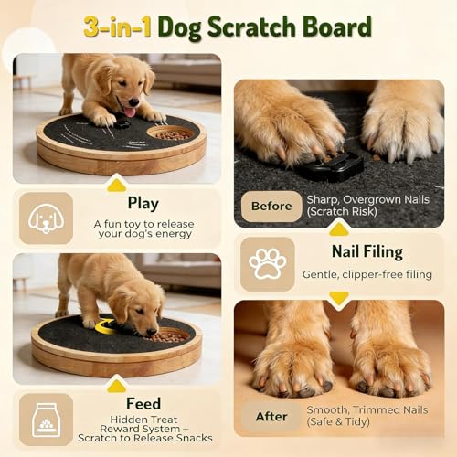 Griffoir pour chien : solution pour ongles trop longs avec planche en bois réglable - 6