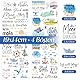 4 Blatt Rub On Sticker Maritim Transferaufkleber Meer Rub Ons Selbstklebend Ahoi Moin Maritime Sprüche Aufkleber Rub On Folie für Glas Holz Raysin Keramik Blau DIY Geschenkideen
