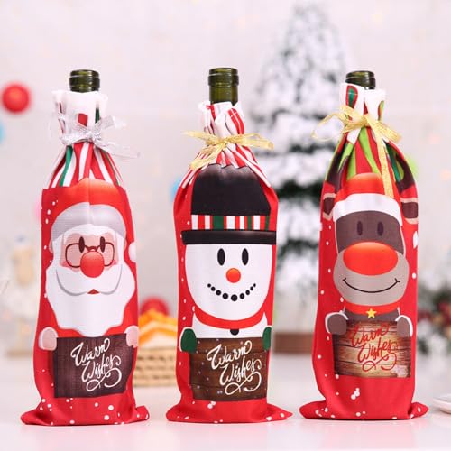 Funda navideña para botella de vino para compartir la ilusión en casa 2