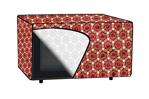 Image of The Furnishing Tree PVC Waterproof Microwave Oven Cover Compatible for Whirlpool 20 L Solo Magicook 20SW Packed Pattern Multicolor
