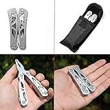 Mini Multitool Plier Set 12-in-1 Stainless Steel Floding General Plier Multi-Purpose Foldable Pocket Multitool with Screwdriver Bottle Opener for Outdoor Camping Fishing Hunting Hiking Survival - Image 6