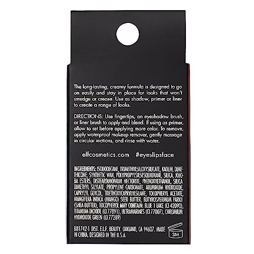 E.l.f. No Budge Cream Eyeshadow, 3-In-1 Eyeshadow, Primer & Liner With Crease-Resistant Color & Stay-Put Power, Vegan & Cruelty-Free, Golden Rays #TOP5