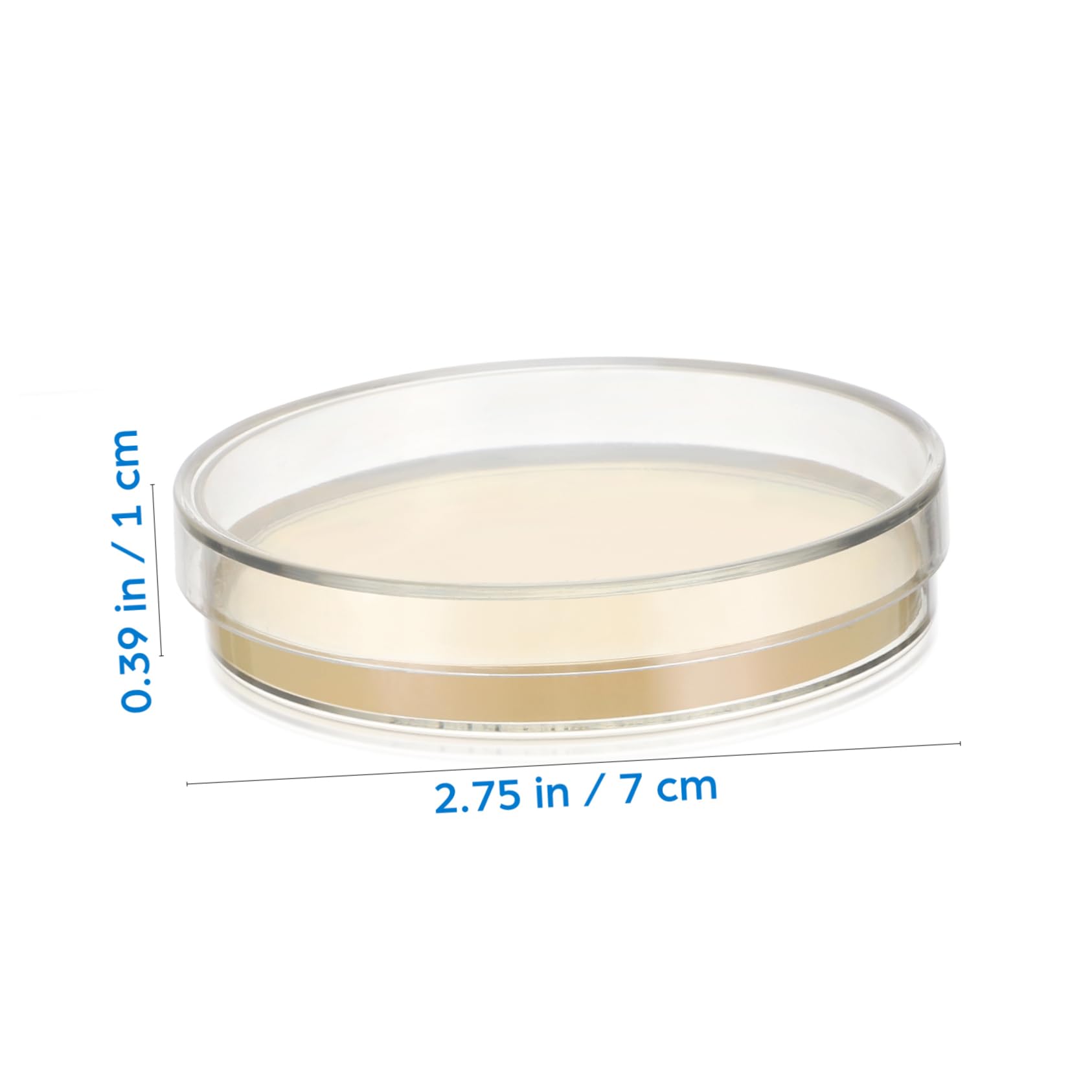 Placas de Petri con Agar Nutritivo 20 Uds de 7cm para Cultivo | Prevertidas y Listas para Usar, para Investigación y Almacenamiento, Formato Portátil, 20 Piezas