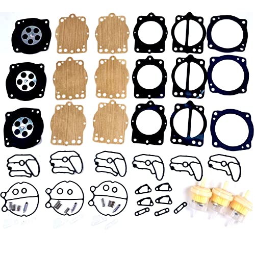 HalyCare Carburetor Rebuild Kit Compatible For Kawasaki 650 750 900 1100 and Polaris 700 900 1050 1200 (1PACK)