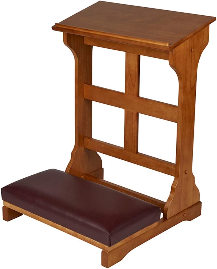 Cross Padded Kneeler - Medium Oak