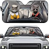 gatti certosini regalo 🚙 Materiali di alta qualità: tessuto di poliestere impermeabile + pellicola di alluminio a bolle d'aria. Rispetto ai comuni parasole, i nostri materiali di alta qualità consentono una maggiore durata del prodotto e migliori prestazioni, un migliore blocco della luce, opacità e un aspetto più gradevole.