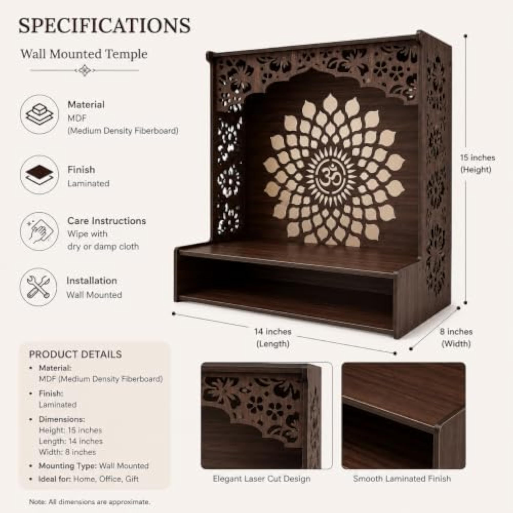 Home Temple with Om Design