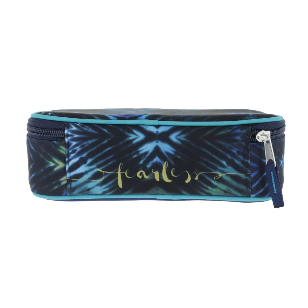 Herlitz Piórnik Szkolny kosmetyczka Beatbox New Batik Fearless | Zamek błyskawiczny | Saszetka Etui Organizer na Długopisy Pióra Kredki Akcesoria | Wytrzymały Solidny | Dzieci Młodzież