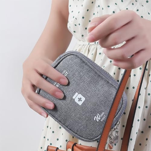 Tiardey 2 Stück Reise-Apothekentasche, Outdoor, wasserdichte Notfalltasche, kleine medizinische Notfalltasche für Büro, Reisen, Outdoor – Blau, Rot